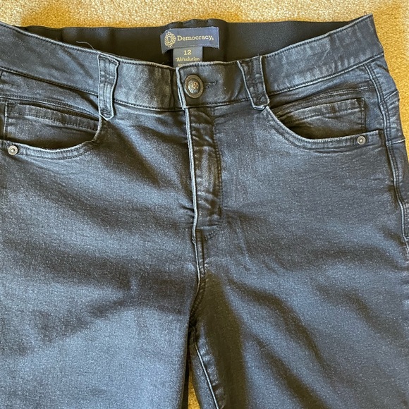 Democracy Ab solution black straight leg jeans size 12 - Picture 2 of 10